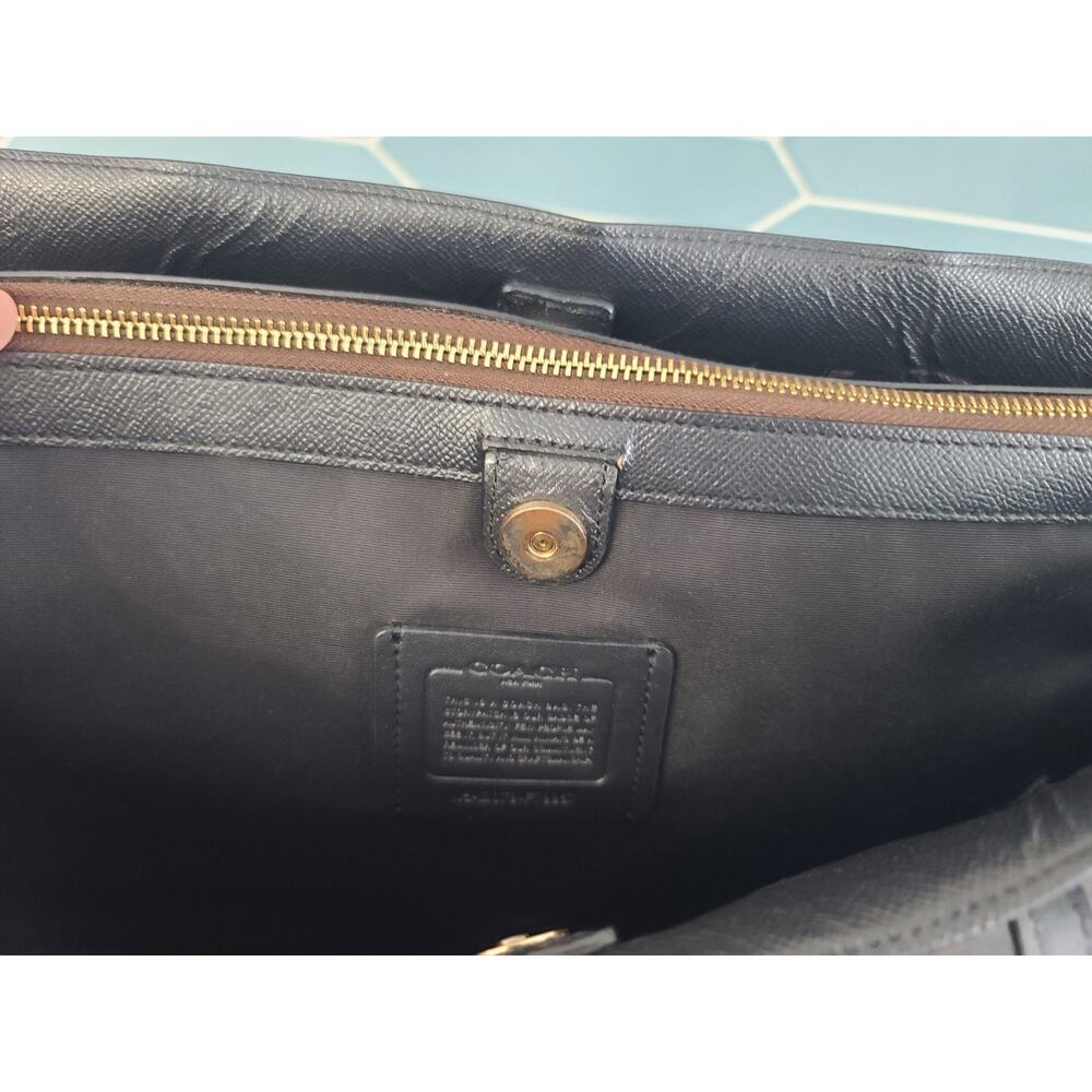 Coach Authentic Brown Signature Coated Canvas Large Avenue Carryall Tote - Picture 7 of 16